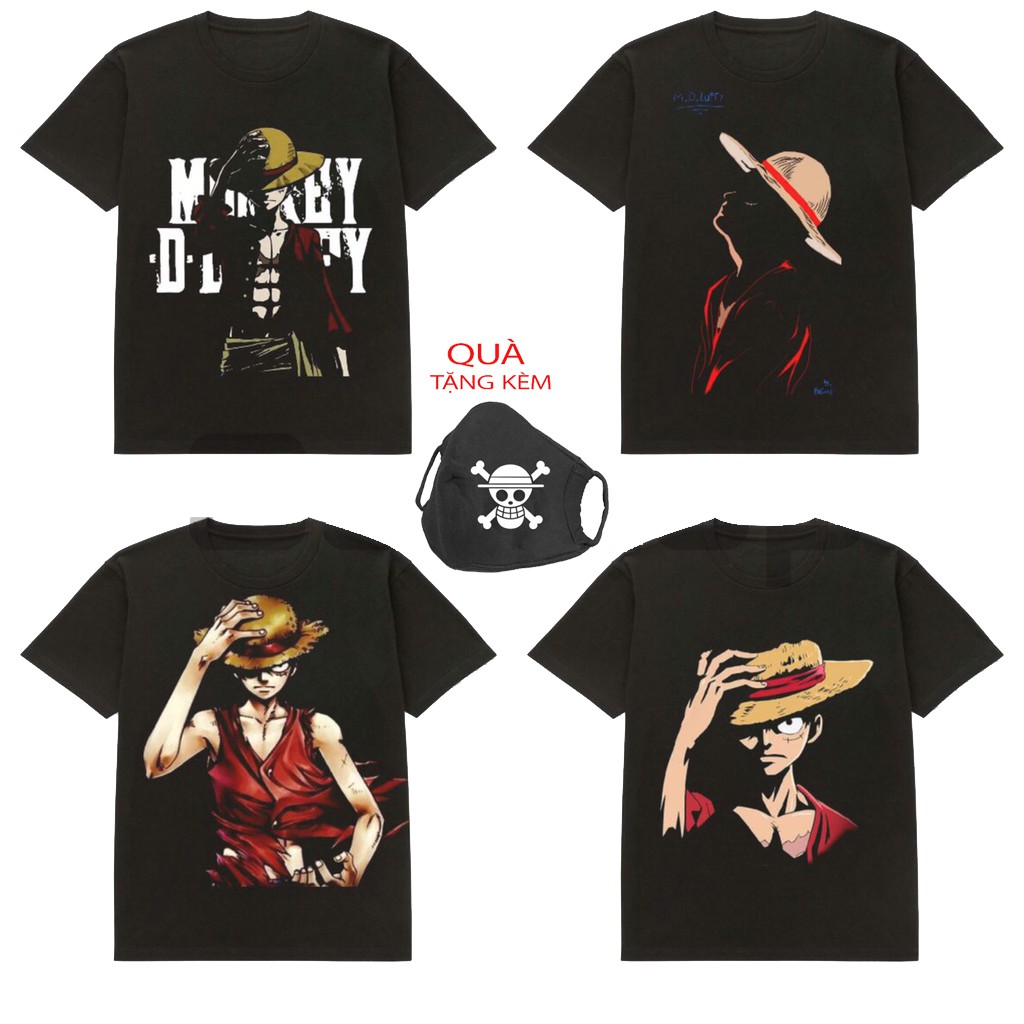 SALE MẪU ÁO THUN IN HÌNH ONE PIECE LUFFY ACE ZORO GIÁ TỐT KÈM QUÀ TẶNG