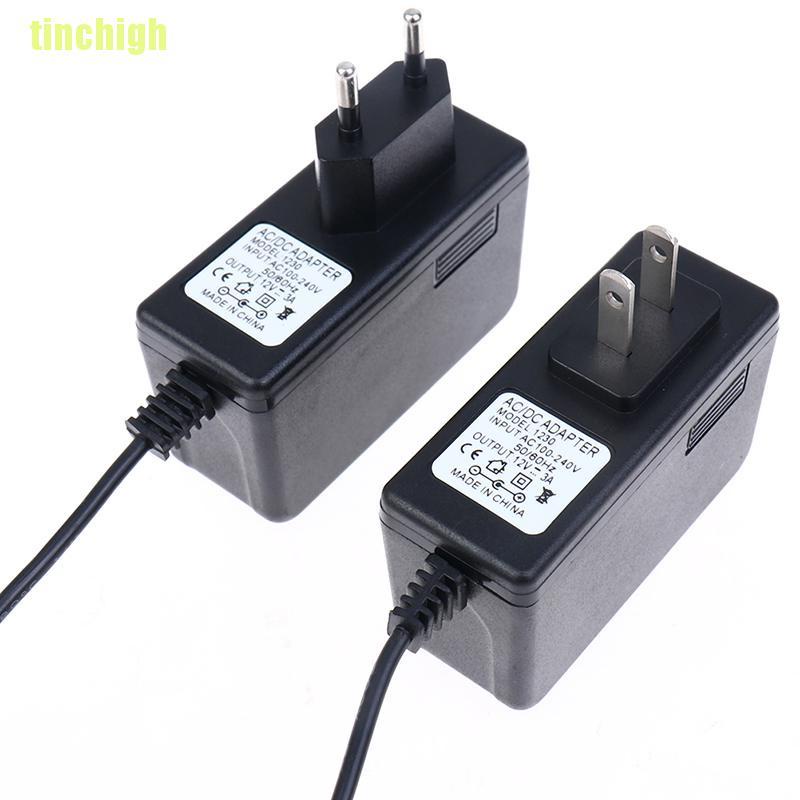 Nguồn Cấp Điện Dc 12v 3a Ac 100-240v Uk / Us / Eu Chất Lượng Cao