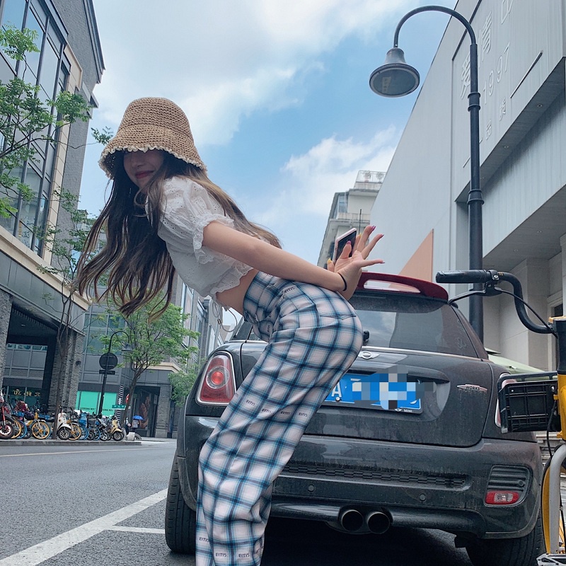 Nón Tai Bèo Đan Cói Rộng Vành Phối Ren Kiểu Hàn Quốc Thời Trang Mùa Hè Cho Nữ