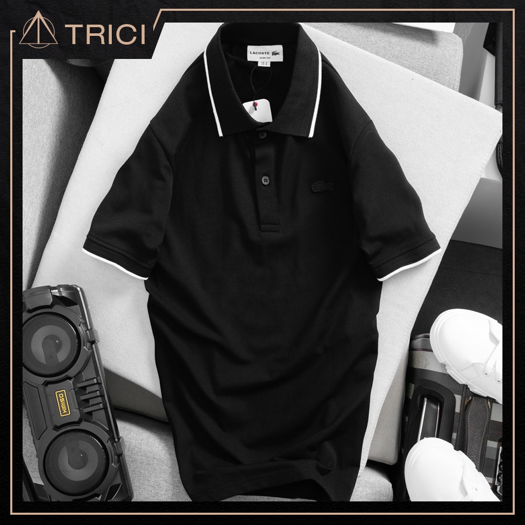 [Mã SRBACK010912 hoàn 20K xu đơn 50K] Áo polo nam trơn Lacoste vnxk chuẩn auth cotton 100% slimfit PLLC14 | BigBuy360 - bigbuy360.vn