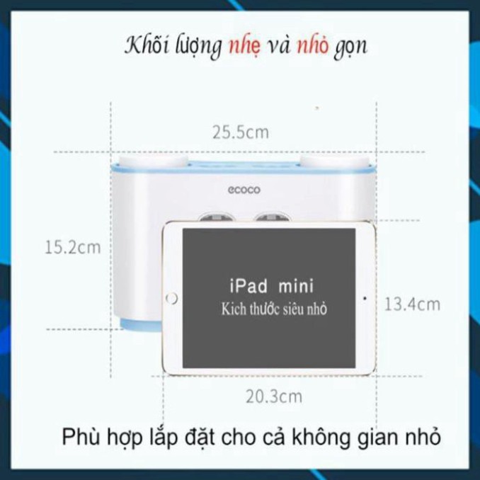 💥[RẺ VÔ ĐỊCH]💥Bộ Nhả Kem Đánh Răng ECOCO 2 Ngăn,4 Cốc,Thế Hệ Mới Cao Cấp💥SIÊU HOT💥