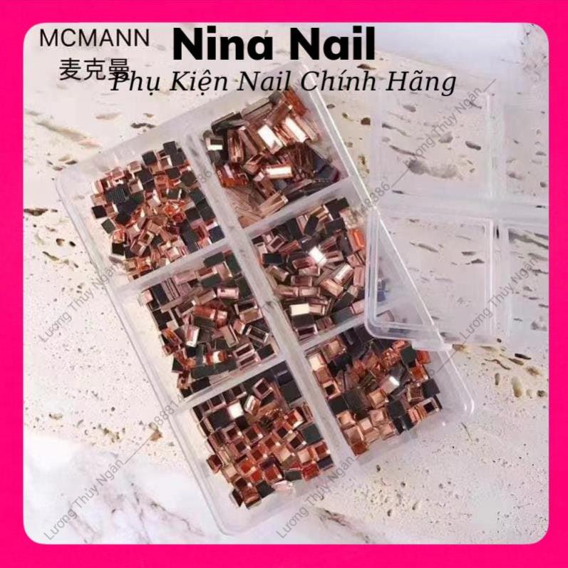 Khay Đá Chân Keo Chữ Nhật Gắn Móng Mix 6 Size