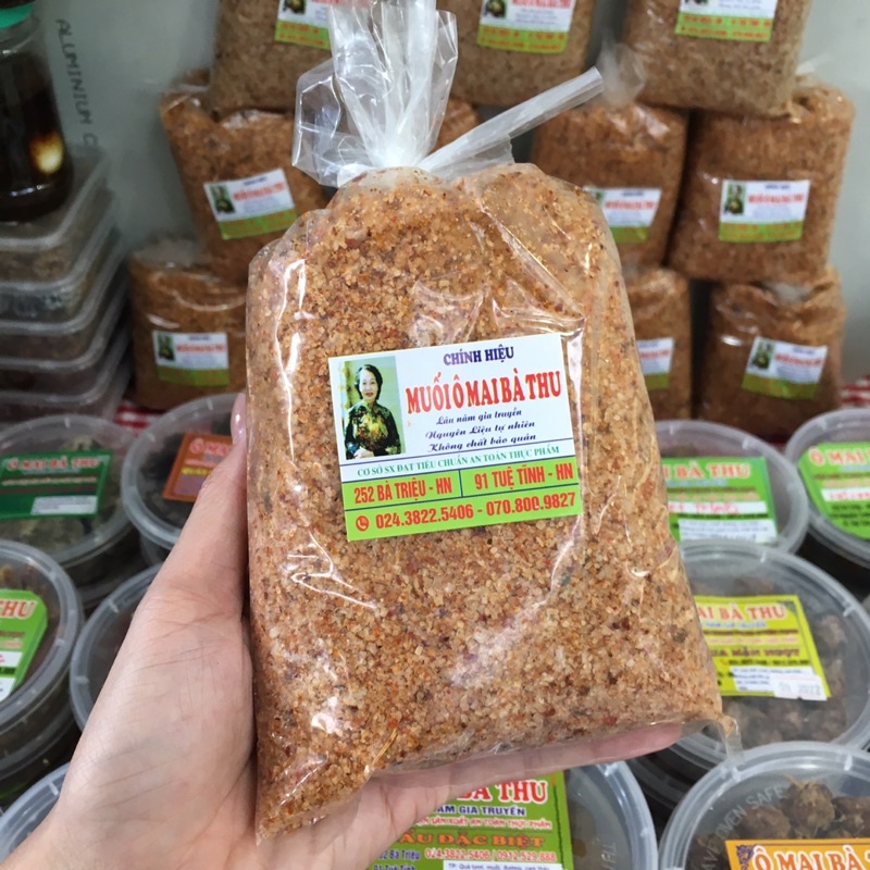 Muối ô mai Bà Thu - Hộp nhỏ, bịch 0,5kg