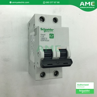 Cầu dao tự động mcb 2 pha 25a dòng cắt 4.5ka easy9 schneider_ez9f34225