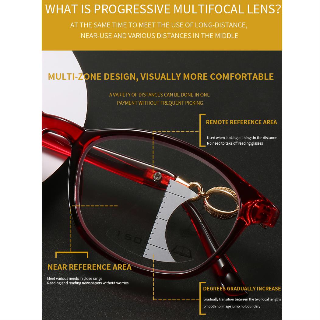 Kính Đọc Sách+100 Thông Minh Phóng To Chống Ánh Sáng Xanh Cho Nữ°,+150°,+200°,+250°,+300°,+350°