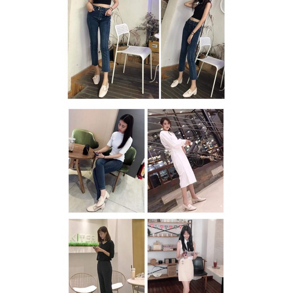 Giày da nữ gót dày mũi vuông phong cách Anh Quốc thời trang 2021