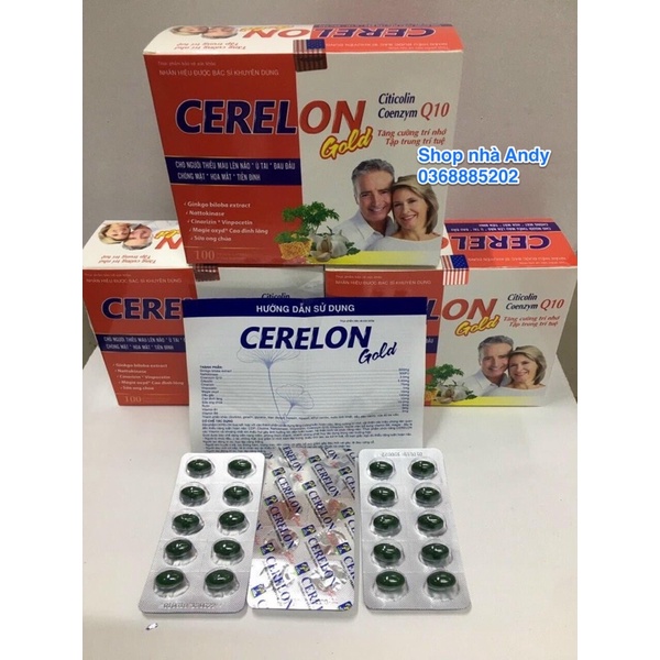 Bổ não CERELON GOLD hoạt huyết dưỡng não, ngăn ngừa tai biến, giảm các triệu chứng tiền đình