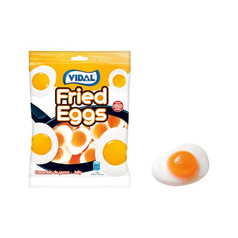 Kẹo dẻo hình quả trứng chiên Vidal gói 100g
