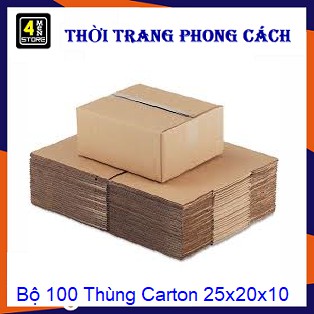 Bộ 100 thùng Carton 25x15x10 - Combo 100 Hộp 25x15x10