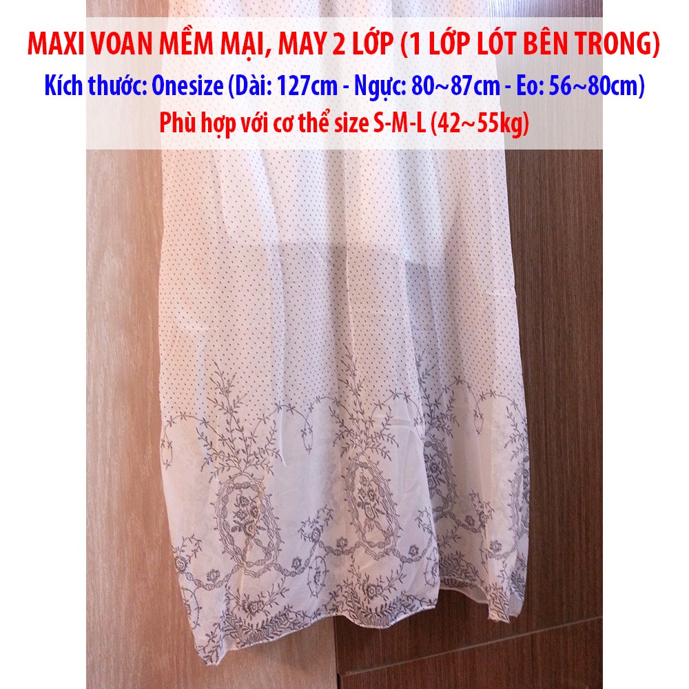 Váy đầm maxi voan dạo chơi đi biển - MÃ 06