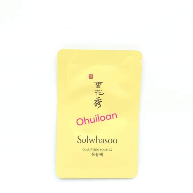 [ MỚI ] Gói Mặt nạ lột thảo dược sáng da loại bỏ tế bào chết  và mụn cám Sulwhasoo Clarifying Mask 3ml