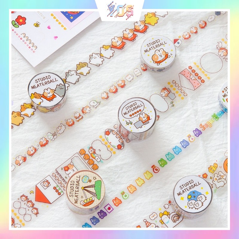 Băng keo dán học tập washi tape xinh xắn ulzzang