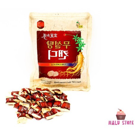 Kẹo hồng sâm không đường Hàn Quốc gói 500g