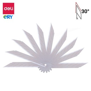 Hộp 10 lưỡi dao 30 độ Deli - E2015, sản phẩm chất lượng cao và được kiểm tra kỹ trước khi giao hàng