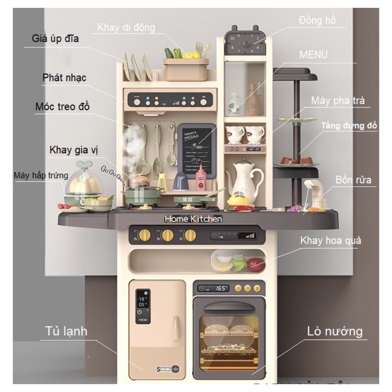 ĐỒ CHƠI NHÀ BẾP CỠ LỚN, NHIỀU CHỨC NĂNG, MẪU MỚI 2021