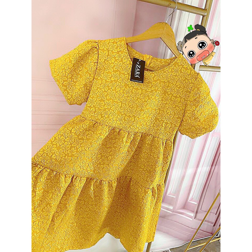 ĐẦM BABY DOLL GẤM TAY PHỒNG BẦU BÍ BON CHEN THOẢI MÁI NGEN :) S80