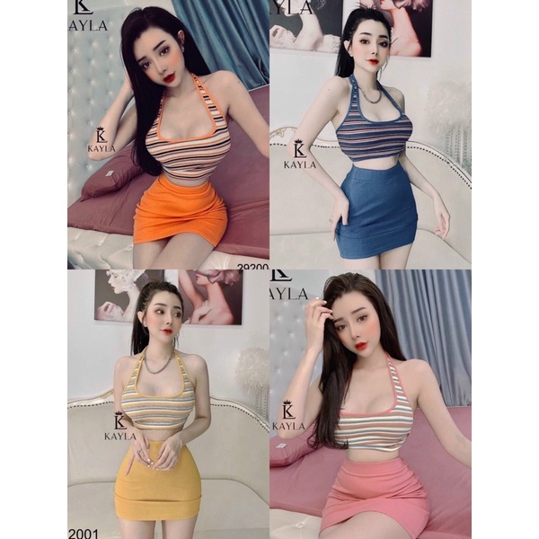 SÉT ÁO YẾM + CHÂN VÁY BÚT CHÌ CÓ QUẦN BẢO HỘ NỮ