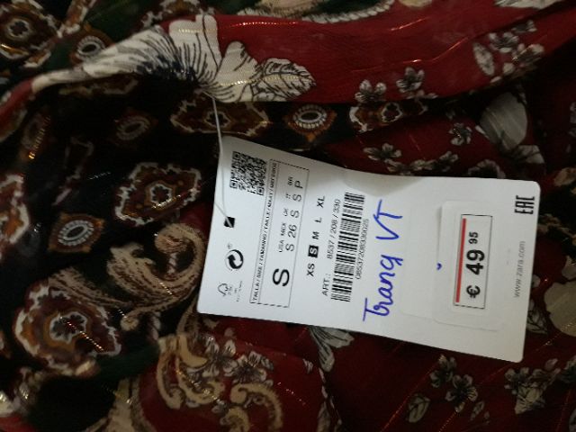 Váy zara size S new tang