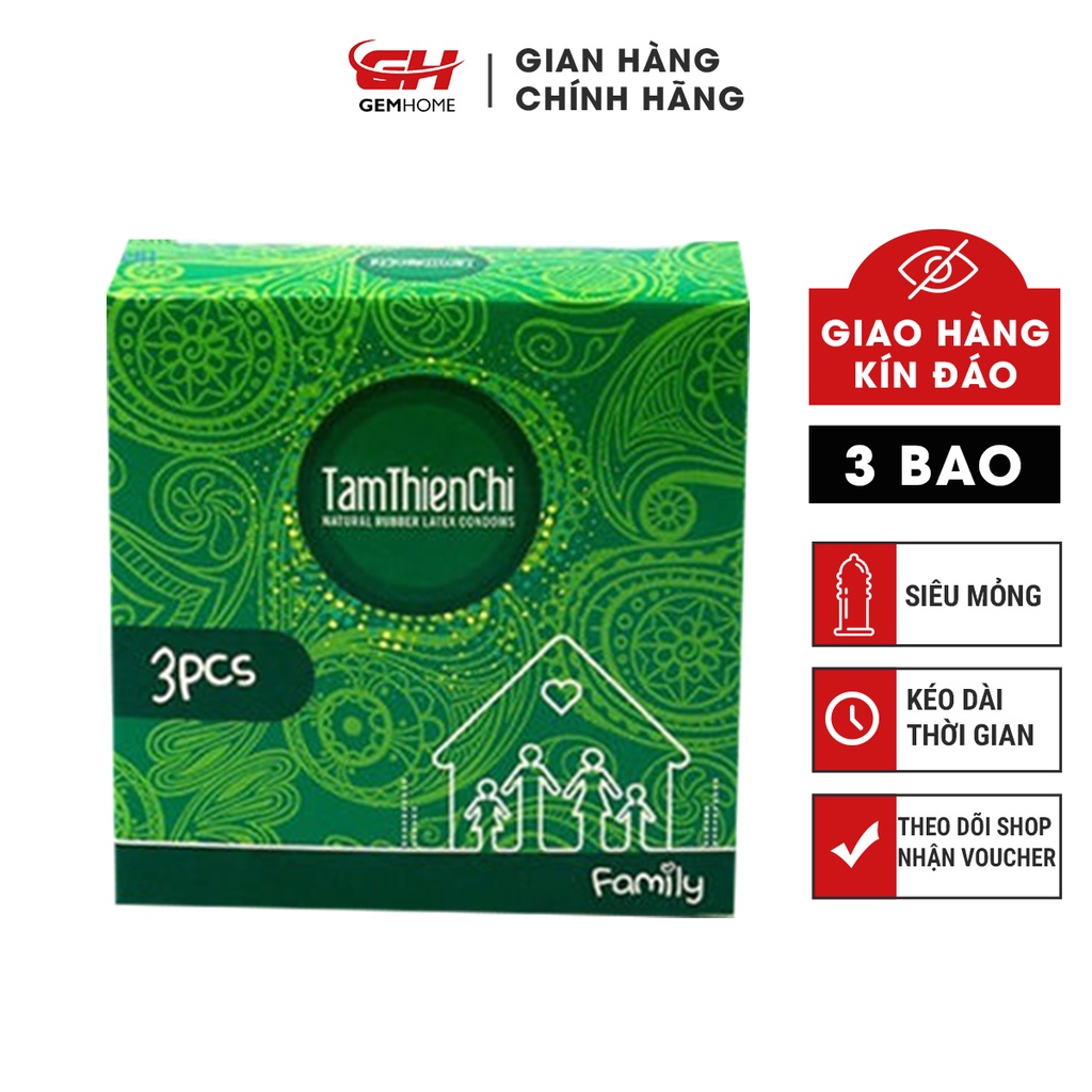 Bao cao su Gia đình FAMILY mỏng trơn - kéo dài thời gian