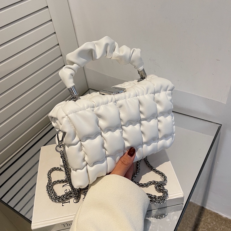 Túi Đeo Chéo Họa Tiết Kẻ Sọc Đơn Giản Thời Trang Dễ Phối Đồ Cho Nữ