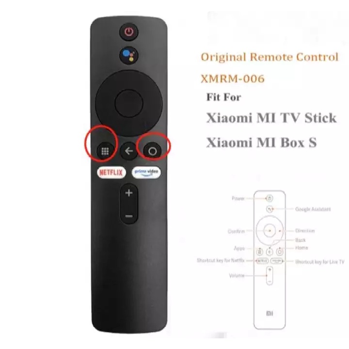 GOOGLE Điều Khiển Từ Xa XMRM-006 Cho TV Thông Minh Xiaomi MI Box S MI MDZ-22-AB MDZ-24-AA
