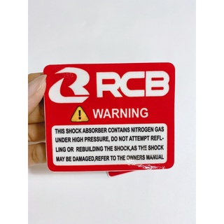 Tem trong mẫu RCB Racingboy 7.8x6.4cm dán trang trí phuộc & bình dầu