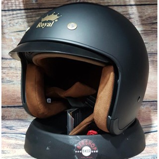 Nón bảo hiểm 3/4 kính âm Royal M139 Đen nhám (tặng balo rút)