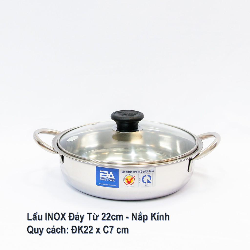 Nồi lẩu inox dùng trên bếp từ đủ size 24cm-26cm-28cm