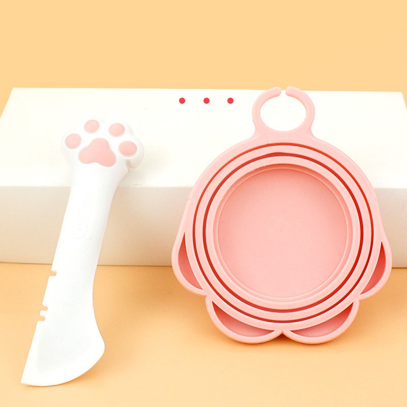 Dụng Cụ Mở Nắp Lon / Lon Nước Chân Không Hình Chân Mèo Bằng Silicone