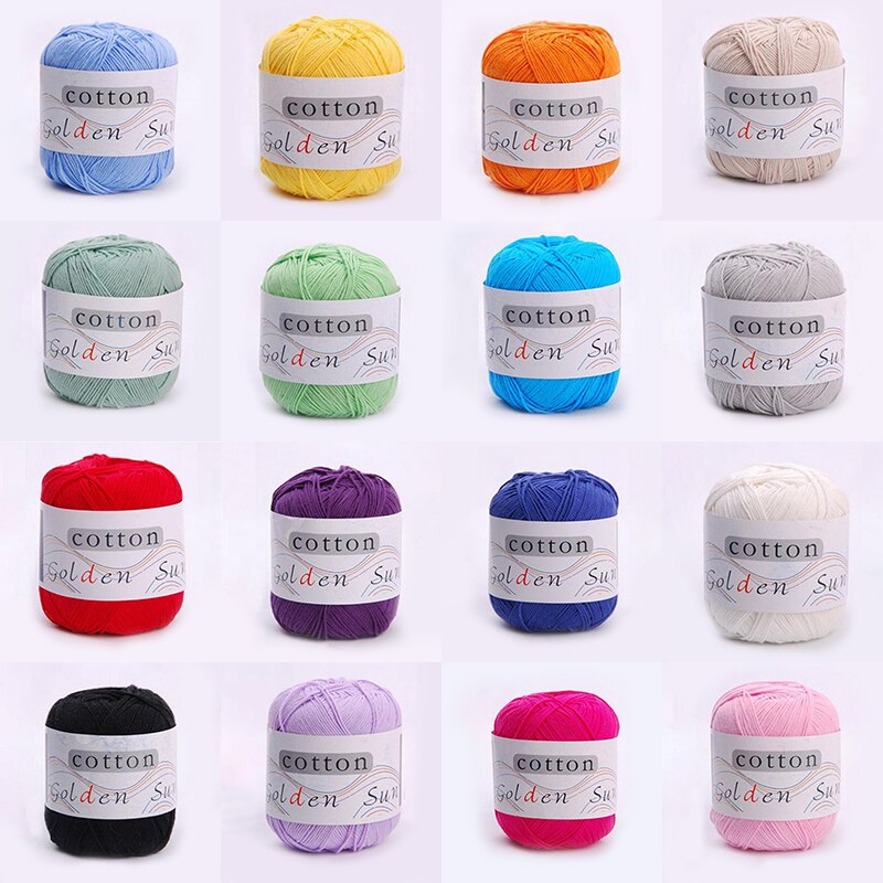 Cuộn len cotton sữa mềm mại 50g chuyên dụng đan áo quần thủ công