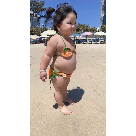 Đồ Bơi 2 mảnh cho bé gái, bikini len cho bé