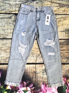 Quần jean baggy rách nữ