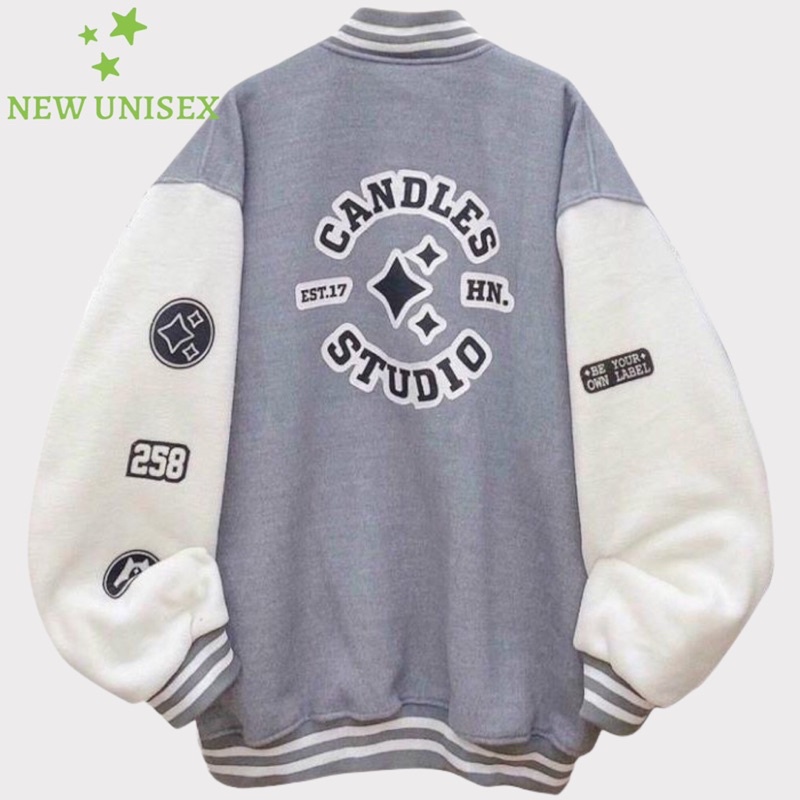 Áo Khoác Bomber form rộng Unisex chất nỉ dày dặn ( nam nữ đều mặc được )