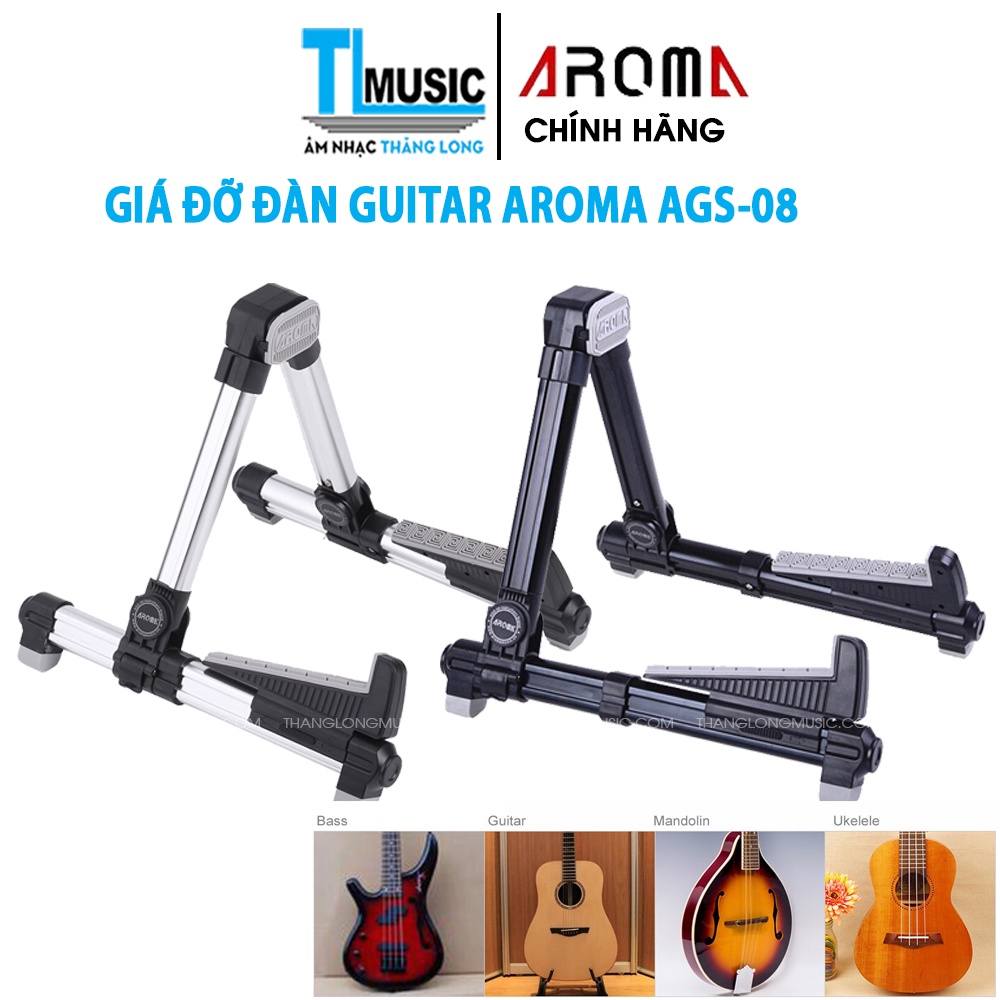 [Chính hãng] Aroma AGS-08 - Giá đàn guitar-ukulele chữ A cao cấp Aroma