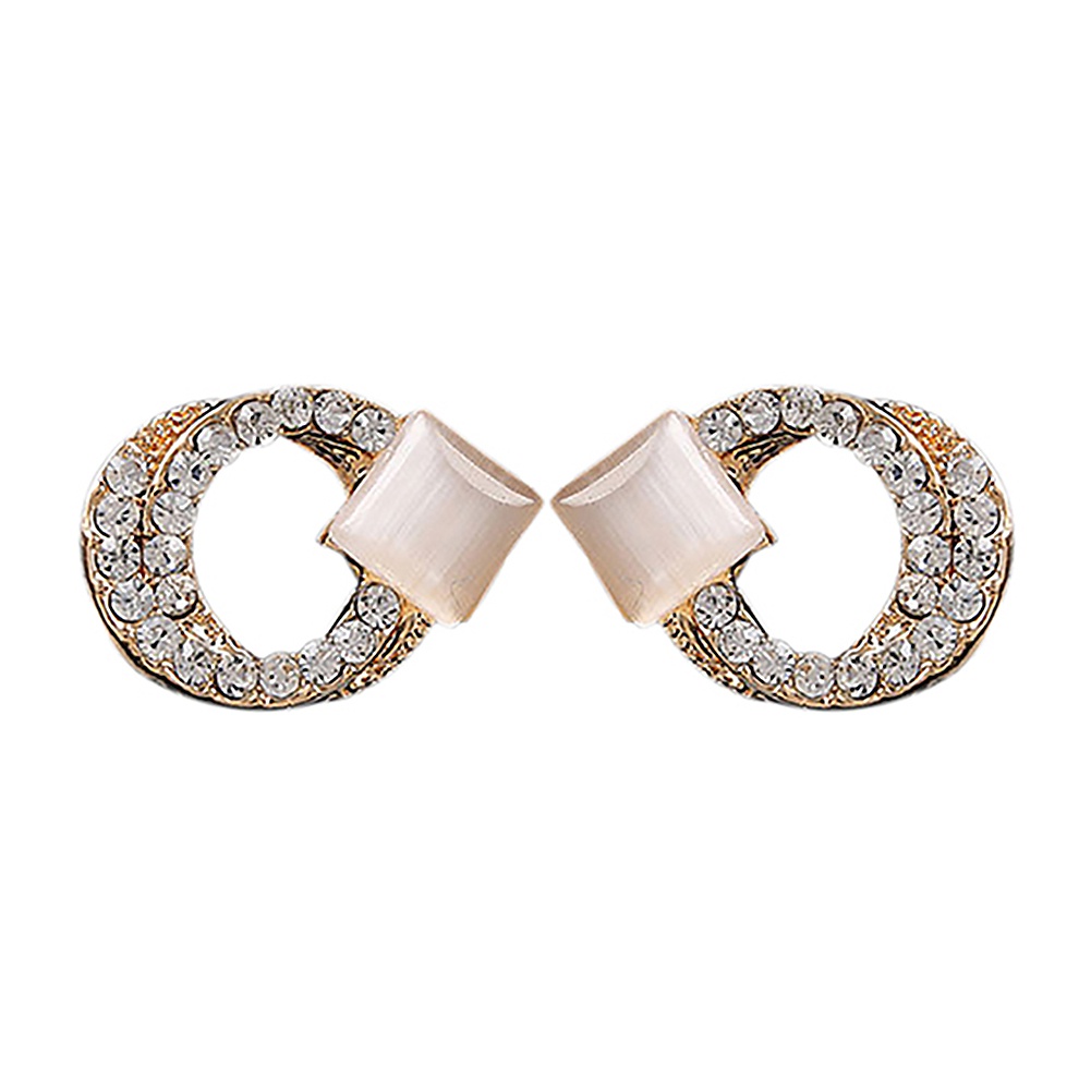 1 Đôi Bông Tai Nữ Đính Đá Thời Trang