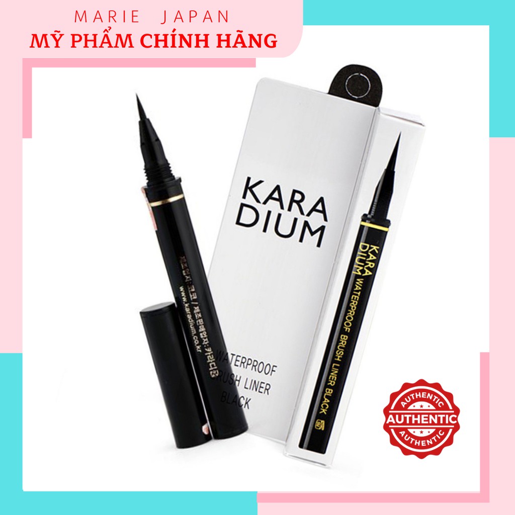 Bút Kẻ Mắt Dạ Karadium Waterproof Brush Liner Black Hàn Quốc