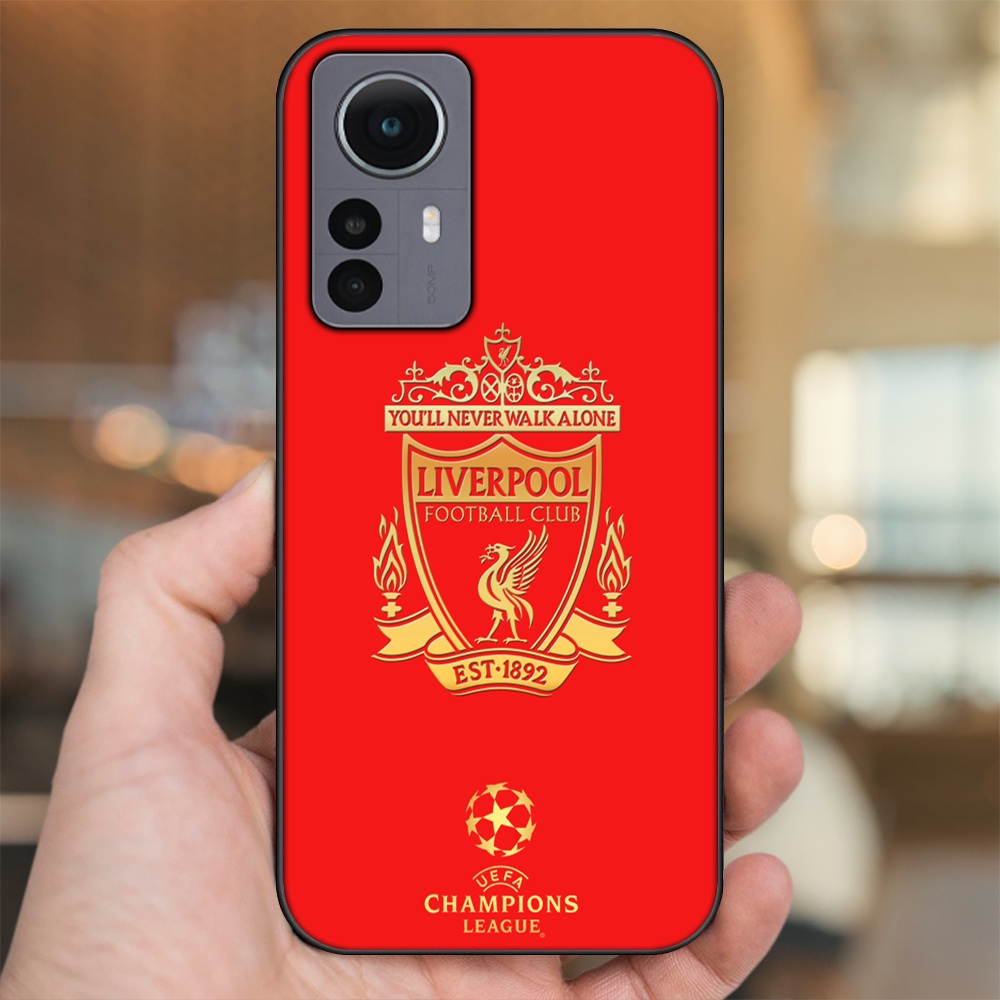 Ốp lưng Xiaomi 12 viền đen in hình Liverpool FC