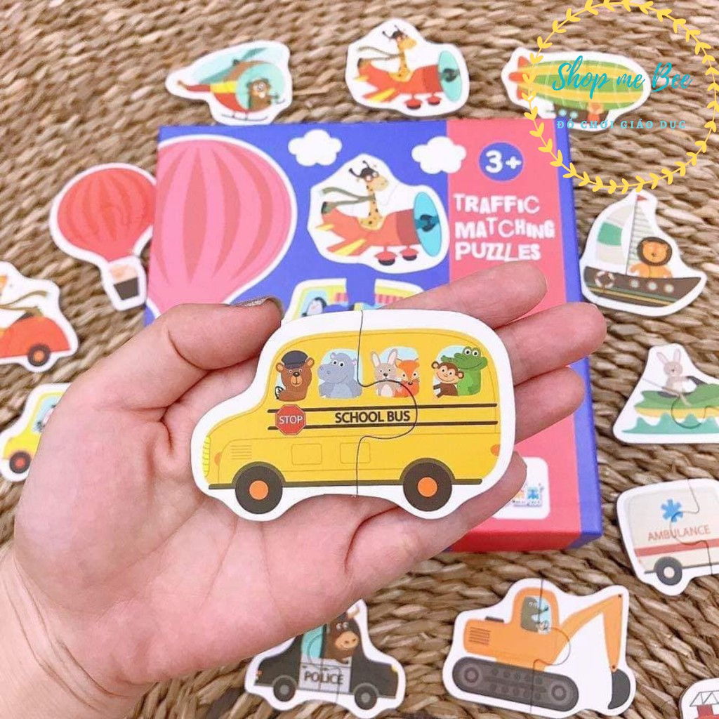ĐỒ CHƠI GỖ - GHÉP HÌNH 2 MẢNH HỘP TO 48 MIẾNG GHÉP