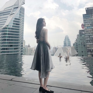 [Có Sẵn] Đầm xòe hở lưng nữ tính #211