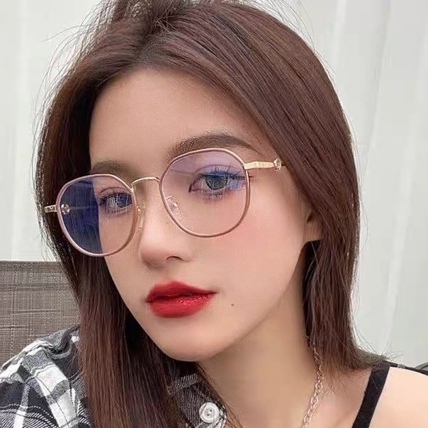 Mắt kính gọng oval kim loại phong cách retro thời trang cho nữ mã ks38