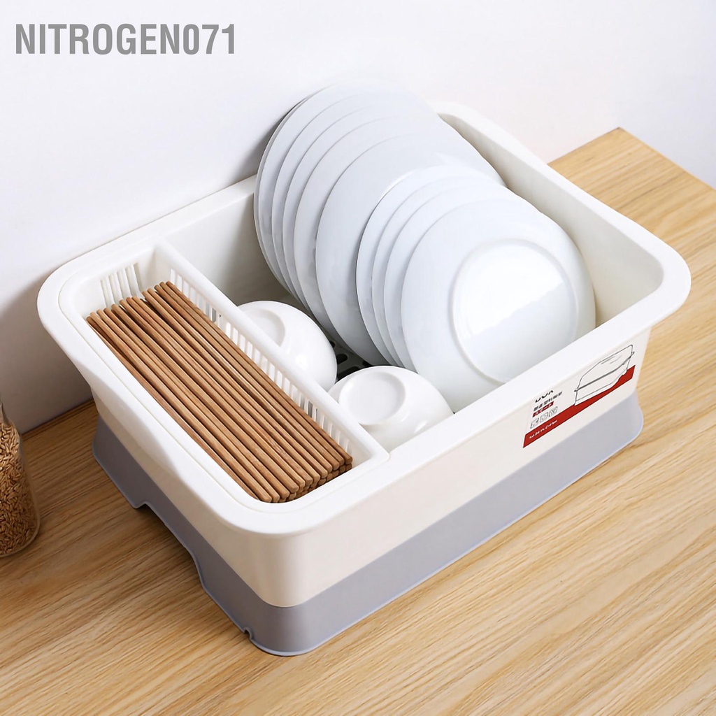 Nitrogen071 Rổ Úp Chén Bát, Kệ Úp Chén Bát Có Nắp Đậy Tiện Lợi Chống Bụi Bẩn - Tiết kiệm không gian cho nhà bếp gia đình