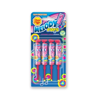 (set 4 cây) Kẹo Mút Chupa Chups Còi Thổi Hương Dâu