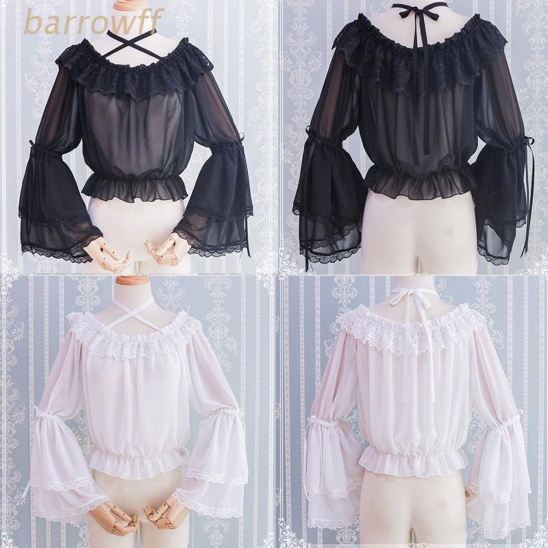 Áo Voan Trễ Vai Phong Cách Lolita Xinh Xắn Dành Cho Nữ