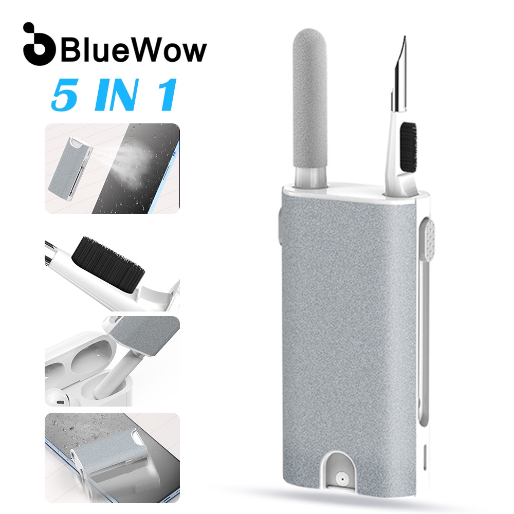 BlueWow 5 in 1 Bộ Bàn Chải Vệ Sinh Tai Nghe Máy Ảnh Điện Thoại Máy Tính Bảng Laptop Màn Hình Tivi Dụng Cụ Vệ Sinh Tai Nghe Bút Vệ Sinh Cho Không Khí