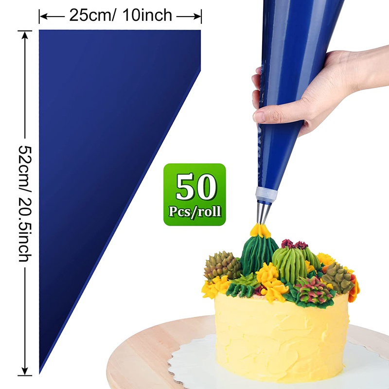 Set 50 Túi Bắt Kem Trang Trí Bánh 21 inch Dùng Một Lần