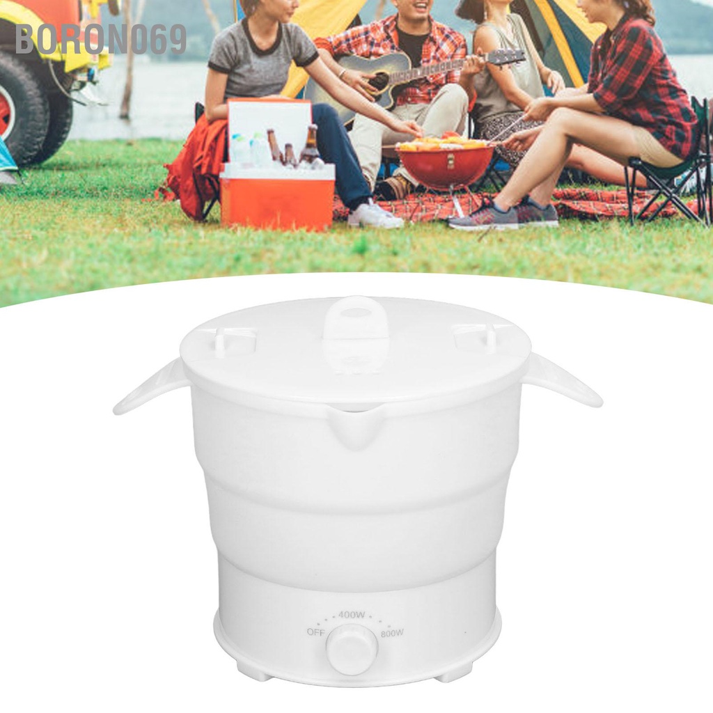 Nồi lẩu điện Đa chức năng có thể gập lại di động 1.2L cho ký túc xá tại nhà Du lịch văn phòng Boron069