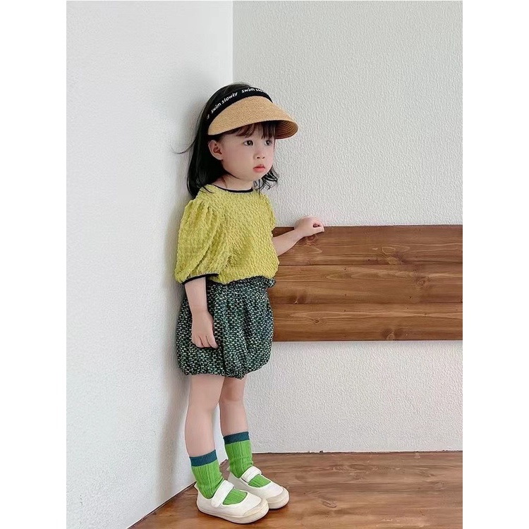 Hàng Mới Về Mũ Rơm Vành Rộng Hở Chóp In Chữ Thời Trang Mùa Hè Thoáng Khí Cho Bé