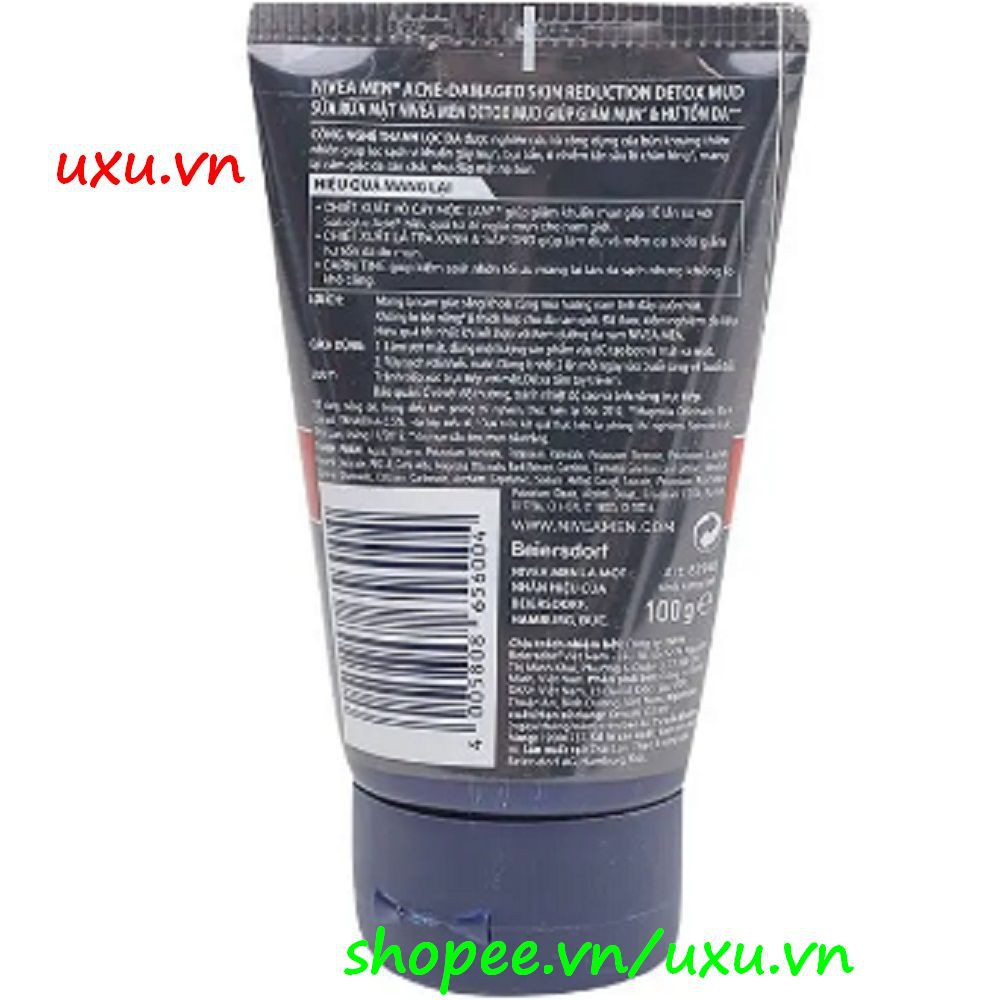 Sữa Rửa Mặt Nam 100G Nivea Men Bùn Khoáng Kiểm Soát Nhờn & Ngừa Mụn, Với uxu.vn Tất Cả Là Chính Hãng.