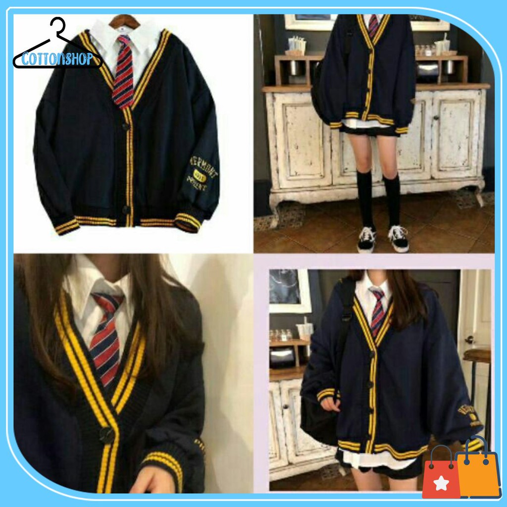 [Giá siêu rẻ] Áo khoác cardigan viền sọc, kèm hình thật