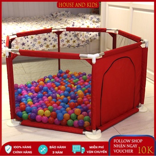 ⚡FREESHIP⚡ Đồ chơi lều, quây bóng khung inox chắc chắn và an toàn, siêu dễ thương cho bé, tặng kèm 10 bóng